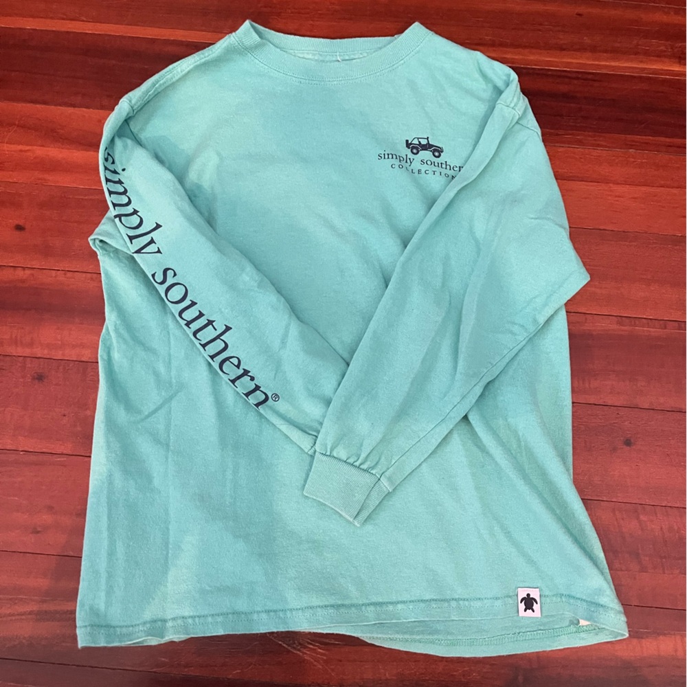 Simply Southern Mint Green Long Sleeve Shirt